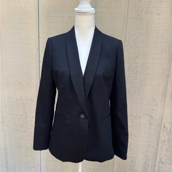 J. Crew Women's Classic Parke Shawl Collaer Black Blazer - Picture 2 of 10